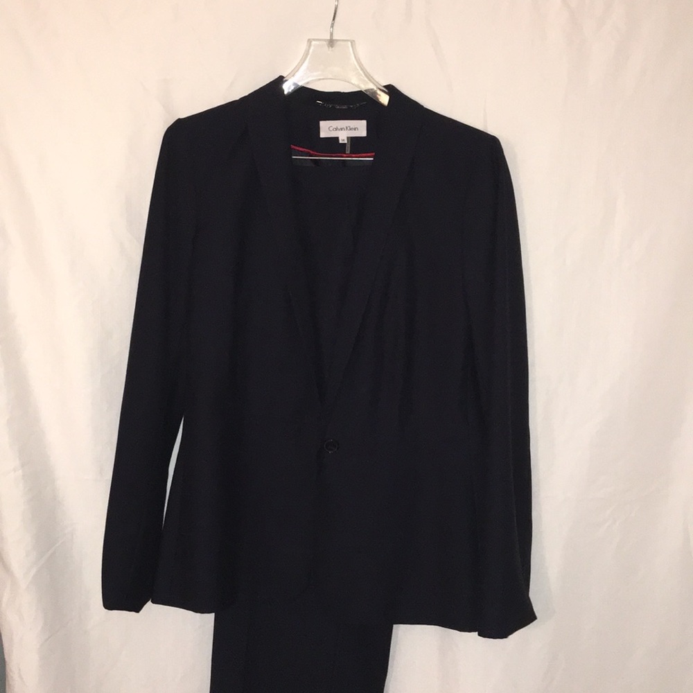Navy Size 14 Calvin Klein Pant Suit